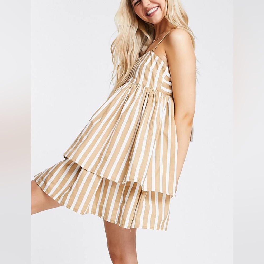 ASOS Double Tier Tie Back Dress